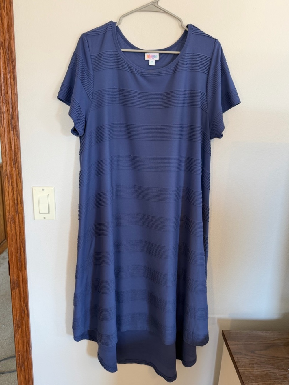 LuLaRoe Slate Blue Hi Low Tee Dress